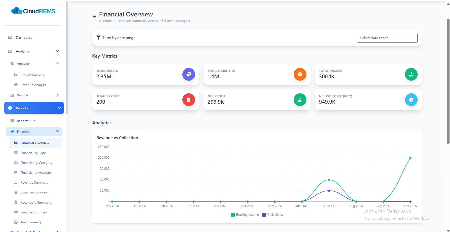Placeholder preview of the CloudREMS accounting dashboard screen. Replace with an actual portal screenshot.